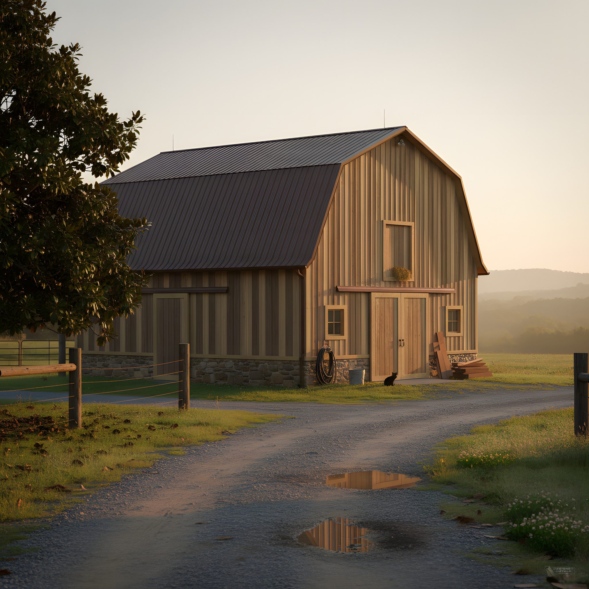 Classic barn with metal siding